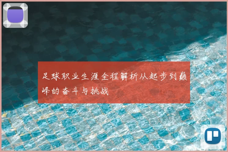 足球职业生涯全程解析从起步到巅峰的奋斗与挑战